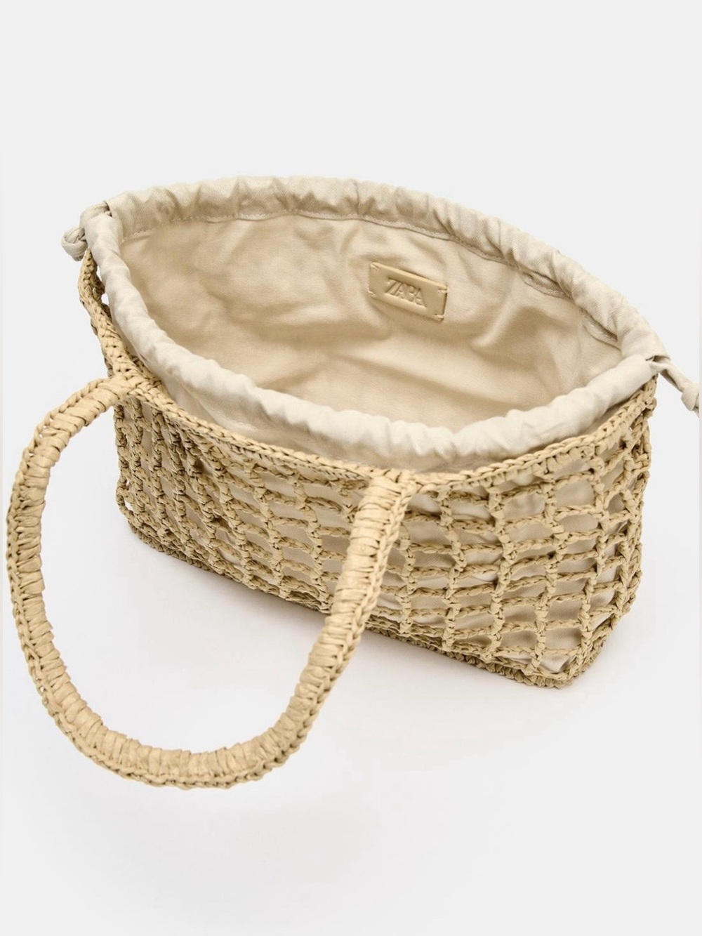 Zara Braided Straw Mini Tote Bag in Light Beige. Brand new! - Picture 4 of 5